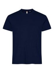 Clique Basic-T T-shirt męski dopasowany z bawełny – dark navy. Niebieskie t-shirty męskie CLIQUE, l, bez wzorów, z bawełny, bez kołnierzyka. Za 82.64 zł.