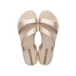 Sandały plażowe damskie Ipanema Vibe Sandal FEM. Brązowe klapki damskie Ipanema, bez wzorów, z gumy, bez obcasa. Za 89.99 zł.