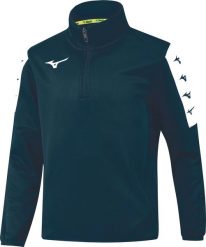 Bluza Mizuno Nara TT. Niebieskie bluzy męskie Mizuno, m, bez wzorów, z materiału, bez kaptura, na fitness i siłownię. Za 181.00 zł.