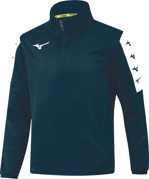 Bluza Mizuno Nara TT. Niebieskie bluzy męskie Mizuno, m, bez wzorów, z materiału, bez kaptura, na fitness i siłownię. Za 181.00 zł.