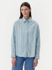Napapijri Koszula G-Nice NP0A4IFO Błękitny Loose Fit. Niebieskie bluzki damskie Napapijri, xs, bez wzorów, z bawełny, bez kołnierzyka, bez ramiączek. Za 379.99 zł.