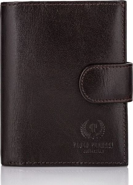 Paolo Peruzzi PAKOWNY PORTFEL MĘSKI SKÓRZANY RFID T-14-BR. Portfele męskie Paolo Peruzzi, bez wzorów. Za 92.16 zł.