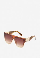 Brązowe Geometryczne Okulary Przeciwsłoneczne w Panterkę z Filtrem UV Griosae. Brązowe okulary przeciwsłoneczne damskie Renee. Za 39.99 zł.