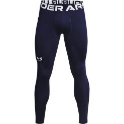 Legginsy Under Armour Coldgear®. Białe legginsy sportowe męskie Under Armour, bez wzorów, na fitness i siłownię. Za 276.50 zł.