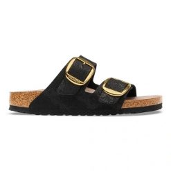 BIRKENSTOCK Arizona BB SYN Python Black Klapki damskie. Czarne klapki damskie Birkenstock, bez wzorów, z jeansu, eleganckie, bez obcasa. Za 469.99 zł.