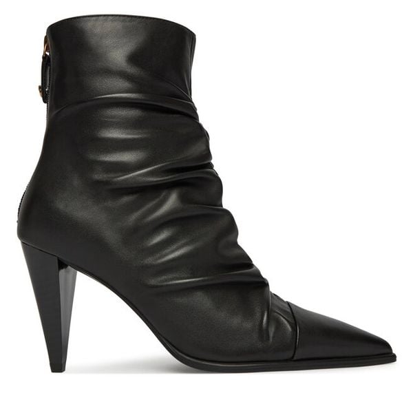Botki PINKO. Czarne botki damskie Pinko, bez obcasa, na słupku, bez zapięcia. Za 1,399.00 zł.