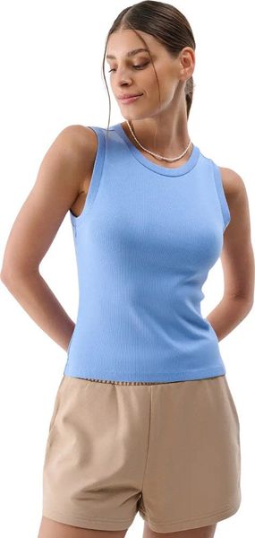 Koszulka damska 4F F132 niebieska 4FWMM00TSLEF132 32S XL. Niebieskie t-shirty damskie 4f, s, bez wzorów, bez kołnierzyka. Za 45.37 zł.