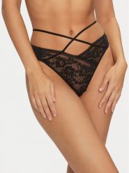 Hunkemöller Stringi Remi 206158 Czarny. Czarne stringi damskie Hunkemöller, l, bez wzorów, z syntetyku. Za 39.99 zł.