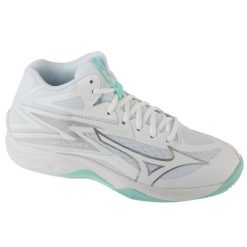 Buty do siatkówki damskie, Thunder Blade Z Mid. Białe obuwie sportowe damskie Mizuno, bez wzorów, do siatkówki. Za 379.99 zł.