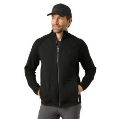 Polar z pełnym zamkiem błyskawicznym PS of Sweden Florence. Czarne bluzy męskie PS OF SWEDEN, bez wzorów, z polaru, bez kaptura. Za 859.50 zł.