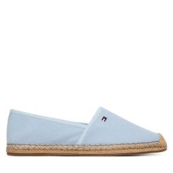 Espadryle Tommy Hilfiger. Niebieskie espadryle damskie Tommy Hilfiger, bez wzorów, bez obcasa, bez zapięcia. Za 249.99 zł.