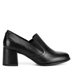 Czółenka Lasocki. Czarne czółenka damskie Lasocki, bez wzorów, bez obcasa, bez zapięcia. Za 259.99 zł.
