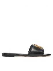 Tory Burch Klapki Eleanor Slide 88744 Czarny. Czarne klapki damskie Tory Burch, bez wzorów, ze skóry, bez obcasa. Za 1,649.00 zł.