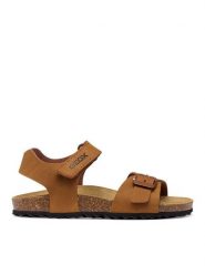 Geox Sandały J Ghita Boy J028LB 0002V C5102 S Brązowy. Brązowe sandały chłopięce Geox, ze skóry, bez zapięcia. Za 209.99 zł.