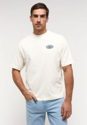 MĘSKA KOSZULKA MUSTANG T-shirt Alvarado Whisper White 1014931 2013. Białe koszulki polo męskie Mustang, m, bez wzorów, bez ramiączek. Za 89.99 zł.