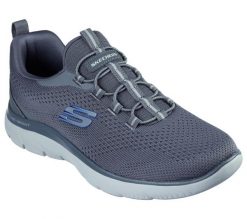 Buty Mężczyzna Skechers Summits Tallo szary. Szare eleganckie półbuty Skechers, z gumy, eleganckie, bez zapięcia. Za 319.00 zł.