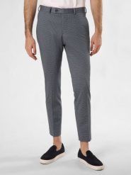 Finshley & Harding London Spodnie - Hoxdon Mężczyźni Slim Fit niebieski, 94. Niebieskie eleganckie spodnie męskie Finshley & Harding London, m, bez wzorów, z dżerseju. Za 349.95 zł.