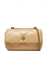 Tory Burch Torebka Kira Diamond Quilt Pave Mini Flap Bag 161913 Beżowy. Brązowe torebki do ręki damskie Tory Burch, bez wzorów, ze skóry, wizytowe, bez dodatków. Za 1,469.00 zł.