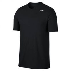 Koszulka treningowa męska Nike M NK Dry Tee Dfc Crew Solid. Białe koszulki sportowe męskie Nike, m, bez wzorów, bez kołnierzyka, bez ramiączek, do biegania. Za 237.00 zł.
