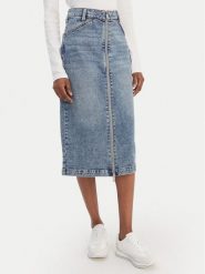 Calvin Klein Jeans Spódnica jeansowa LV047E710G Niebieski Regular Fit. Niebieskie spódnice damskie Calvin Klein Jeans, bez wzorów, z bawełny. Za 649.99 zł.