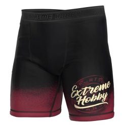 Spodenki Vale Tudo do MMA męskie EXTREME HOBBY BADGE. Czarne krótkie spodenki sportowe męskie EXTREME HOBBY, m, bez wzorów, z elastanu. Za 179.00 zł.