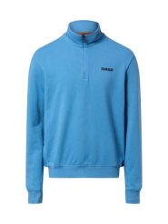 Napapijri Bluza męska - pudełko B-small Mężczyźni Bawełna niebieski jednolity, S. Niebieskie bluzy męskie Napapijri, m, bez wzorów, z bawełny, bez kaptura. Za 399.95 zł.