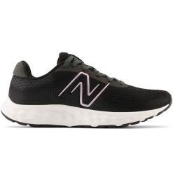 Buty damskie New Balance W520LB8 – czarne. Czarne obuwie sportowe damskie New Balance, bez wzorów, z gumy, do biegania. Za 149.99 zł.