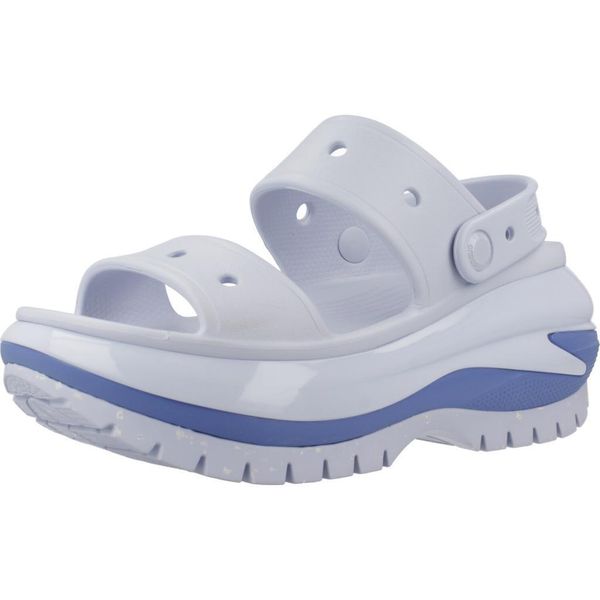 Sandały CROCS CLASSIC MEGA CRUSH SANDAL Niebieski. Niebieskie klapki damskie Crocs, bez wzorów, z gumy, bez obcasa, bez zapięcia. Za 392.99 zł.