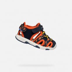 Sandały GEOX B S.MULTY B.B Niebieski. Brązowe sandały męskie Geox, z syntetyku, bez zapięcia. Za 229.99 zł.
