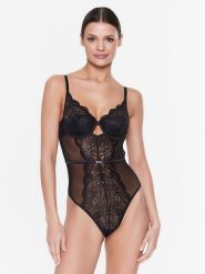 Guess Body Elenora O3RM01 KBMF0 Czarny. Czarne body damskie Guess, m, z aplikacjami, z syntetyku. Za 269.99 zł.