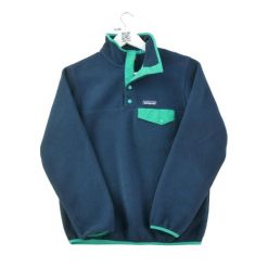 Second life - Kurtka polarowa damska Patagonia Synchilla Snap-T - Jak nowy. Niebieskie kurtki damskie Patagonia, l, bez wzorów, z polaru, bez kaptura. Za 255.56 zł.