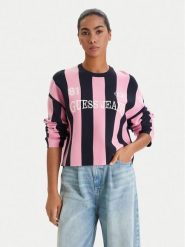 Guess Jeans Sweter W6RR17 Z3FC2 Kolorowy Regular Fit. Swetry damskie Guess Jeans, xl, z aplikacjami, z jeansu, bez kołnierzyka, bez ramiączek, bez kaptura. Za 439.99 zł.