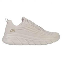 Buty do chodzenia damskie Skechers 117385OFWT. Białe obuwie sportowe damskie Skechers, bez wzorów, z materiału, trekkingowe. Za 396.00 zł.