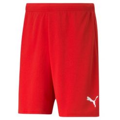 Szorty Puma teamRISE. Białe krótkie spodenki sportowe męskie Puma, m, bez wzorów, z materiału, do piłki nożnej. Za 134.50 zł.