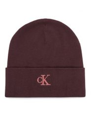 Calvin Klein Czapka LV04F8098G Bordowy. Czerwone czapki i kapelusze damskie Calvin Klein, na zimę, bez wzorów, z wiskozy. Za 129.99 zł.