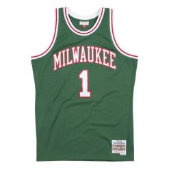 Koszulka Nba Milwaukee Bucks Oscar Robertson. Zielone koszulki sportowe męskie Mitchell & Ness, bez wzorów, bez kołnierzyka, bez ramiączek, do koszykówki. Za 517.00 zł.