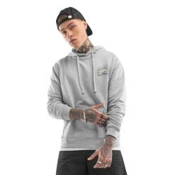 Męska bluza dresowa z kapturem Lifestyle Siroko Cumbre. Szare bluzy męskie SIROKO, l, bez wzorów, z bawełny, z kapturem. Za 78.00 zł.
