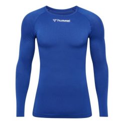 Koszulka z długim rękawem Hummel Comfort 2.0. Niebieskie bluzy męskie Hummel, m, bez wzorów, z poliamidu, bez kaptura. Za 174.50 zł.