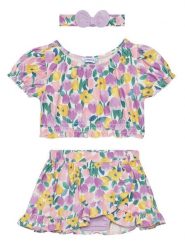 Mayoral Komplet t-shirt i spódniczka 1934 Kolorowy Regular Fit. Spódniczki dla dziewczynek Mayoral, bez wzorów, z bawełny. Za 109.99 zł.