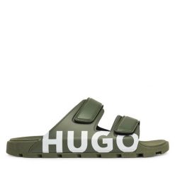 Klapki HUGO. Zielone klapki męskie Hugo. Za 269.99 zł.