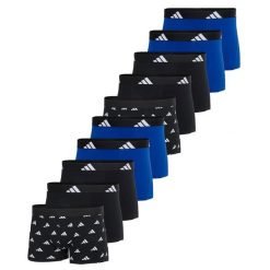 Bokserki Active Flex Cotton 10 pak. Niebieskie bokserki męskie Adidas, m, bez wzorów, z bawełny. Za 538.00 zł.