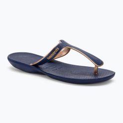 Japonki Havaianas Casuale. Niebieskie klapki damskie Havaianas, bez wzorów, casualowe, bez obcasa. Za 109.99 zł.