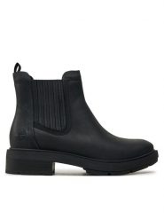 Timberland Sztyblety TB0A2PBBW021 Czarny. Czarne botki damskie Timberland, ze skóry, bez obcasa, na płaskiej podeszwie, bez zapięcia. Za 599.99 zł.