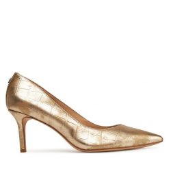 Szpilki LAUREN RALPH LAUREN. Żółte szpilki damskie Lauren Ralph Lauren, bez wzorów, bez obcasa, bez zapięcia. Za 429.99 zł.