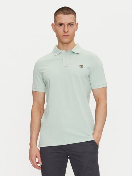 Timberland Polo TB0A6VDP Zielony Regular Fit. Zielone koszulki polo męskie Timberland, m, bez wzorów, z bawełny, bez ramiączek. Za 299.99 zł.