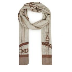 Szal Guess. Brązowe szaliki i chusty damskie Guess, z aplikacjami. Za 199.99 zł.