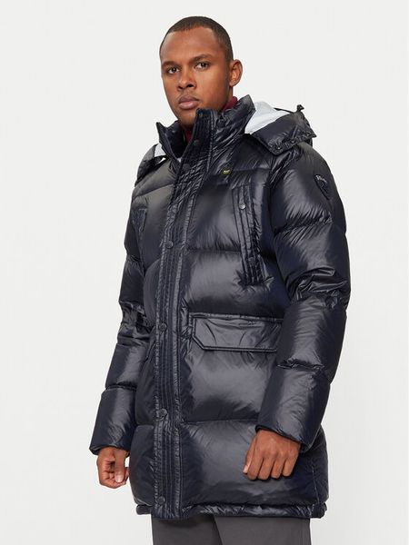 Blauer Kurtka puchowa 24WBLUK03323 Granatowy Regular Fit. Niebieskie kurtki męskie Blauer, m, bez wzorów, z puchu, bez kaptura. Za 1,249.99 zł.