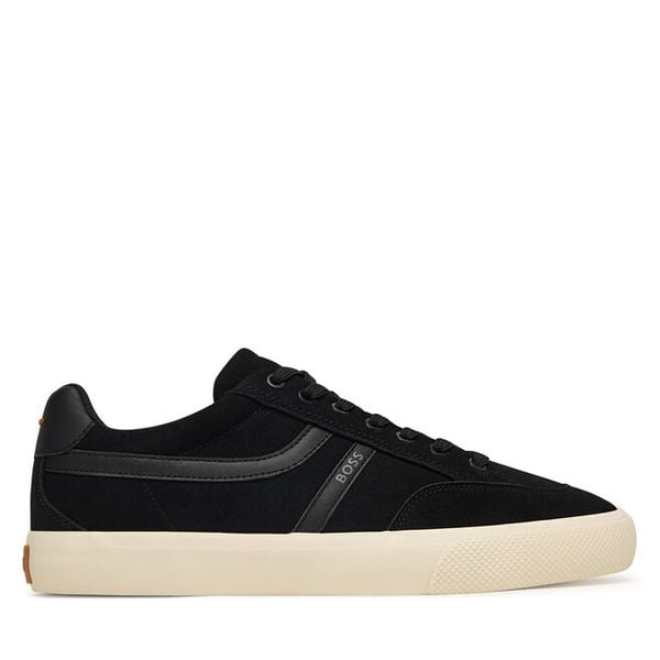 Tenisówki BOSS. Czarne trampki męskie Boss, bez wzorów, bez zapięcia. Za 629.99 zł.