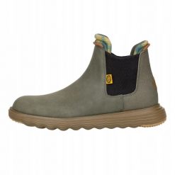 HEYDUDE Męskie Sztyblety Branson Classic. Zielone botki męskie Hey dude, bez wzorów, z materiału, bez zapięcia. Za 439.00 zł.