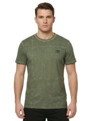 Koszulka męska z krótkim rękawem Old Wash. Niebieskie koszulki sportowe męskie LEONE 1947 APPAREL, m, bez wzorów, bez kołnierzyka, bez ramiączek, na fitness i siłownię. Za 206.29 zł.